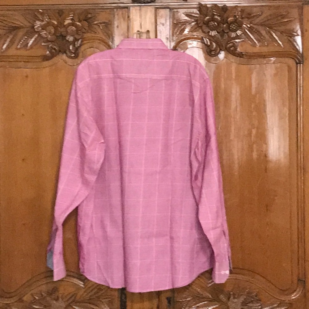 Bugatchi Mens Red White Dress Shirt - Picture 3 of 7